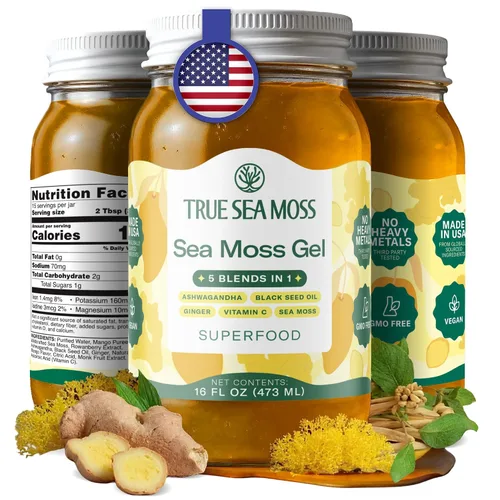 Vista 28 de TrueSeaMoss Gel de musgo marino – hecho en EE. UU. – Musgo marino silvestre, frutas y verduras en frasco – Manzana/Canela, paquete de 1