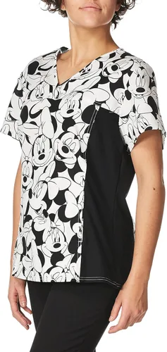 Vista 2 de Tooniforms Ropa quirúrgica superior con cuello en V para mujer 6875C