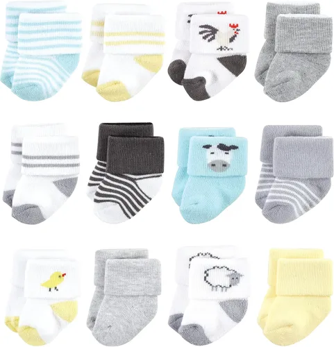 Vista 115 de Hudson Baby - Calcetines de algodón para bebés recién nacidos y Terry para niñas bebés