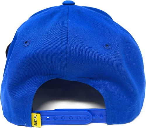 Vista 2 de Subaru Motorsports Logo Rally Flat Visor Gorra Sombrero Impreza STI WRX Racing Algodón Azul