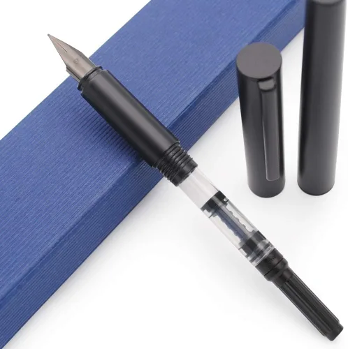 Vista 3 de JINHAO 35 - Pluma estilográfica (negro mate, punta extrafina, 0.015 in)