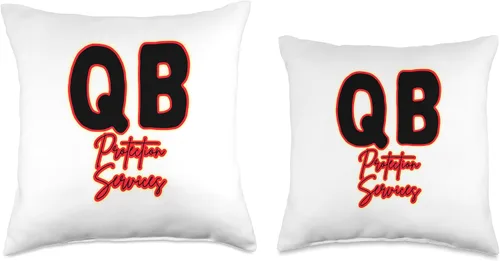 Vista 3 de QB Protection Services Funny Football Gifts for Lineman Throw Pillow