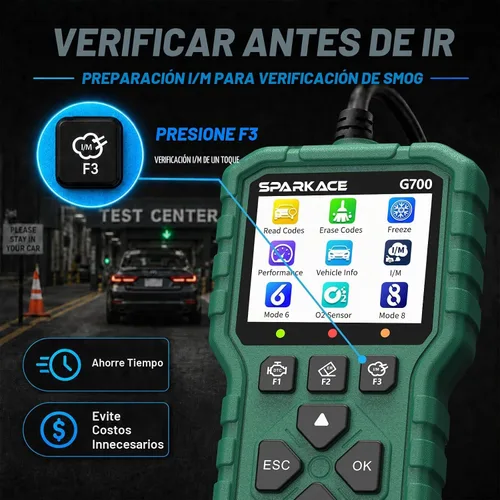Vista 5 de Launch Escáner G700 OBD2, lector de código del coche con datos en vivo