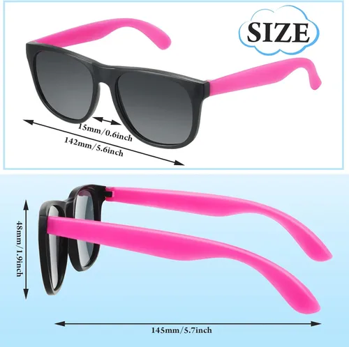 Vista 3 de [Usado] Paquete de 60 gafas de sol de neón para fiestas, 10 colores, gafas de sol