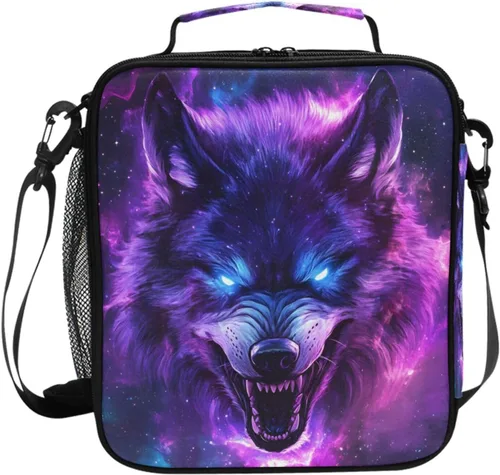 Vista 29 de Lonchera con patrón de cuadros blancos y negros, bolsa de almuerzo aislada, bolsa de preparación para niños, correa de hombro congelable a001