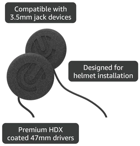 Vista 3 de UClear Digital HDX - Juego de altavoces para casco de 1.850 in de diámetro, conector de 0.138 in