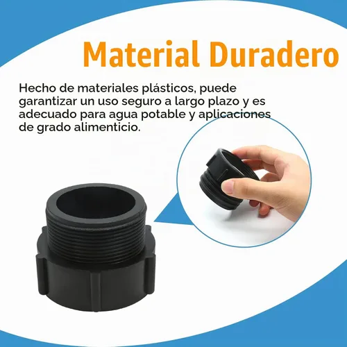 Vista 3 de IBC Tote Tank Drain Adapter S60x6 2" Contrafuerte hembra x 2" NPT