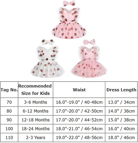Vista 7 de Vestido para sesión de fotos de fiesta de cumpleaños con espalda descubierta para bebé, niña, mariposa, fresa, volantes, princesa, pastel, fiesta