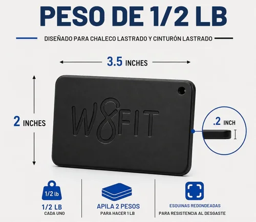 Vista 8 de W8FIT Cinturón Ajustable con Peso para Caminar y Hacer Ejercicio