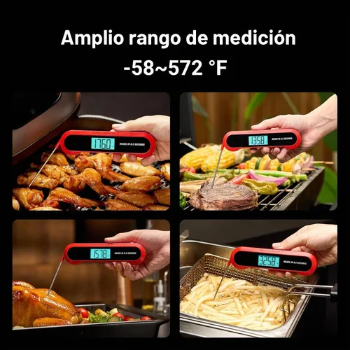 Vista 6 de Termómetro profesional 3 veces más rápido de 0.5 segundos para carne de lectura instantánea, digital, alta precisión ± 0.5 °F, impermeable IP67