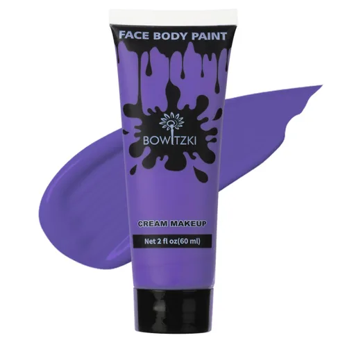 Vista 20 de Bowitzki Pintura facial y corporal de 2 onzas, maquillaje en crema, 2.0 fl oz, pintura facial a base de agua, efectos especiales para adultos, Negro