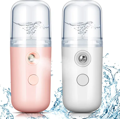 Vista 8 de Honoson 2 Nano Vaporizador Facial Portátil Nano Mister para Extensiones de Pestañas Recargable por USB 1 oz Aparato de Cuidado de la Piel Mano