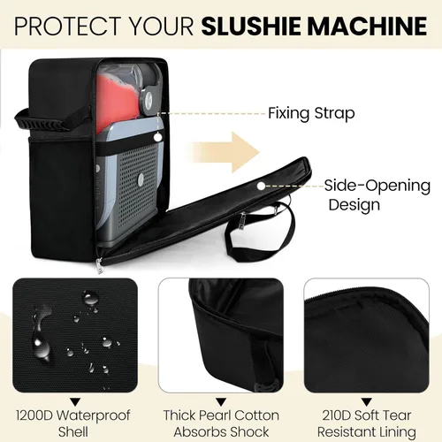 Vista 3 de Bolsa portátil de transporte para máquina Ninja Slushi FS300/FS301 - Estuche de viaje a prueba de polvo para máquina de bebidas congeladas - Funda