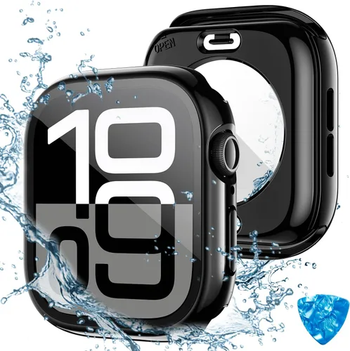 Vista 13 de Tensea - Funda protectora de pantalla impermeable para Apple Watch (2 en 1) para Apple Watch Serie SE 6, 5, 4, accesorios de 40 mm, iWatch protector