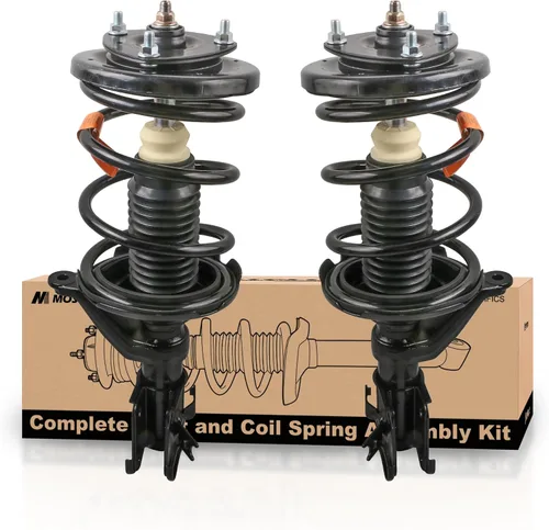Vista 16 de MOSTPLUS Conjunto de resorte de puntal delantero compatible con bobina de choque Honda Civic 171291L 171291R 1996-2000