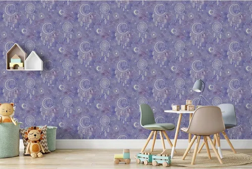 Vista 3 de Papel pintado Dreamcatcher Púrpura/Plata Holden 13331