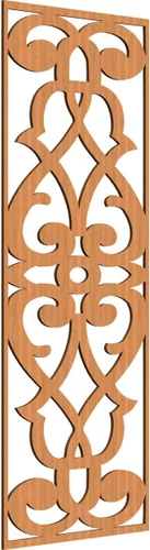 Vista 113 de 9 3/8"W x 24 3/8"H x 1/4"T Bellaire Decorativos Paneles de pared de madera calado, abedul