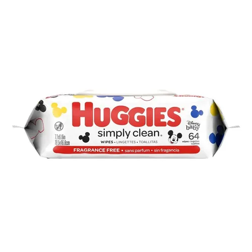 Vista 4 de Huggies Toallitas para bebé Simply Clean sin fragancia (paquete de 2)