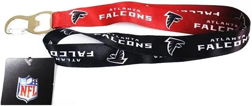 Vista 4 de NFL equipo Ombre Lanyard con mosquetón estilo abridor de botellas y correa de poliéster suave