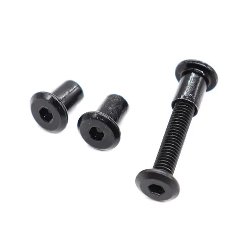 Vista 12 de Juego de 10 tuercas hexagonales M6 x 0.394 in, tornillos negros M6x15mm, para muebles, camas y armarios