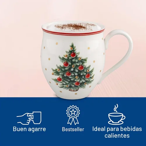 Vista 6 de Villeroy & Boch Delight - Juego de tazas de 2 piezas, X Mas Tree Colorido