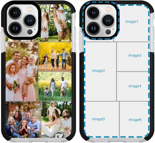 Vista 12 de Funda personalizada para iPhone 15 Pro Max personalizada con collage de múltiples imágenes, resistente a los impactos, funda protectora de TPU
