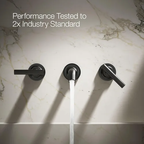 Vista 11 de Kohler T14413-4-BGD Purist - Grifo de pared para lavabo Negro mate