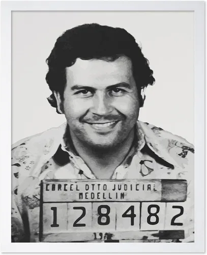 Vista 26 de Monem Art Mugshot Print - Póster retro de ojos azules de Ol' - Arte de diccionario - Diseño de pared de retrato de músico famoso - Gran decoración