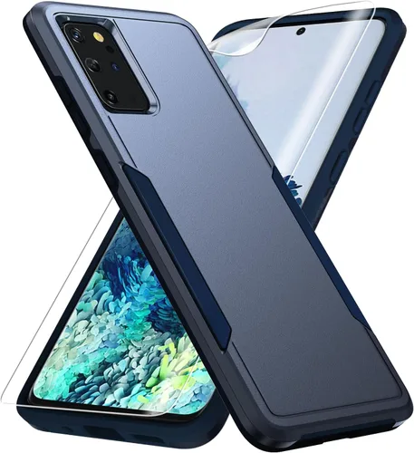 Vista 10 de Funda para Galaxy S20 Plus, con protector de pantalla HD [prueba de caídas de grado militar] Funda protectora resistente a prueba de golpes