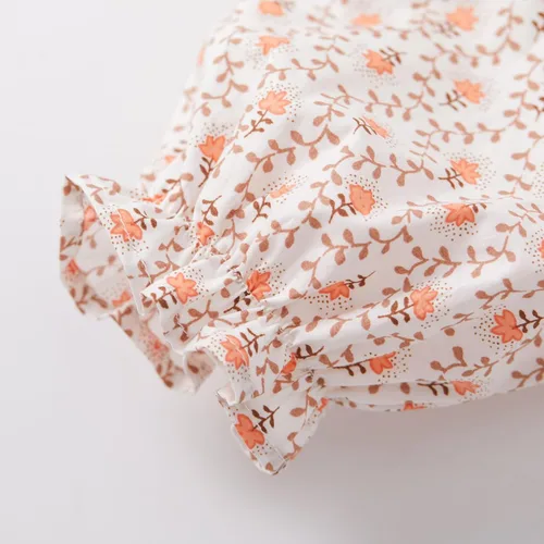 Vista 4 de pureborn Vestido tejido de algodón de manga corta y larga para bebé niña pequeña 0-5T