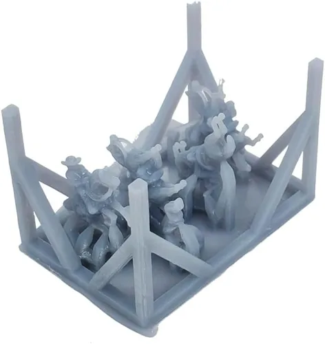 Vista 2 de Outland Models Conjunto de figuras de vaquero del oeste viejo en caballo escala 1:160 N