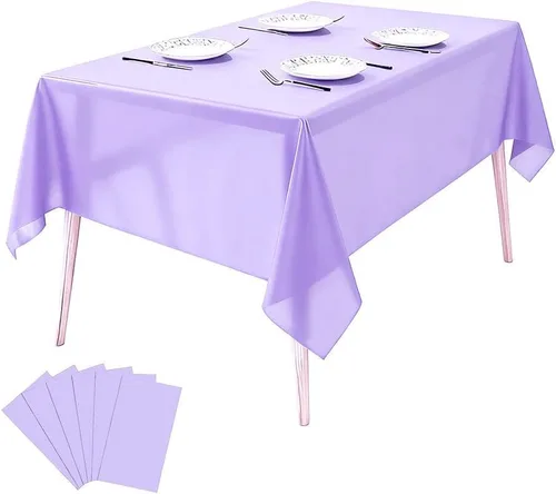 Vista 6 de Paquete de 4 manteles de plástico desechables de plástico para barbacoa, picnic, cumpleaños, bodas, fiestas, impermeables, a prueba de aceite, Negro