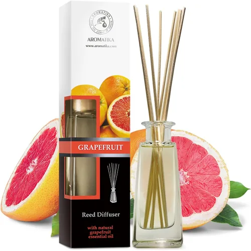 Vista 9 de AROMATIKA - Difusor de varillas de pomelo con aceite de pomelo, 3.5 onzas líquidas, juego de 9 piezas, difusor perfumado de varillas de aroma