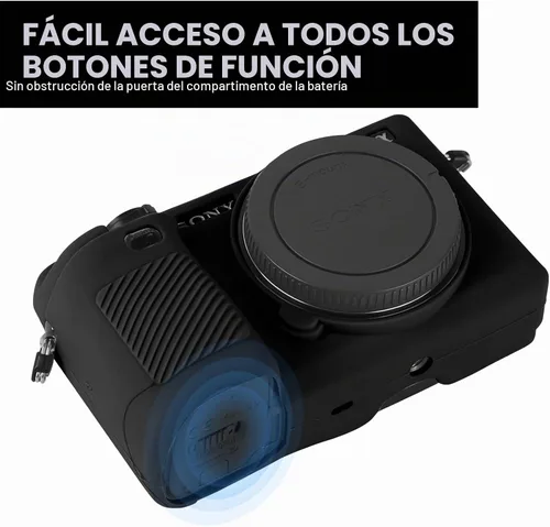 Vista 4 de Case for Sony Alpha A6000 ILCE-6000 Digital Camera, Black Soft Silicone,Anti-Scratch,Dustproof,Shockproof,Slim Fit,Enhanced Grip,Camera Skin Negro