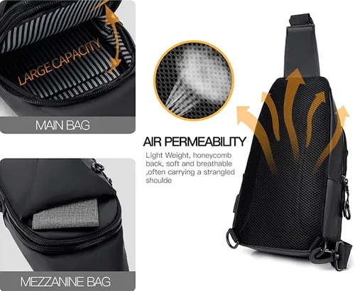 Vista 6 de IAGOM Bolso bandolera pequeño de cuero, bolso bandolera para mujer