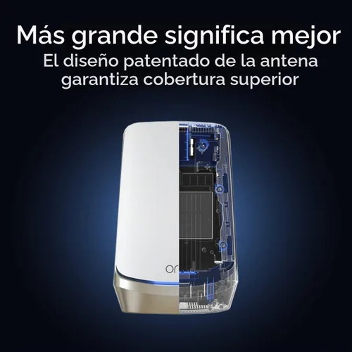 Vista 7 de NETGEAR Orbi Quad-Band WiFi 6E Mesh System (RBKE962), enrutador + 1 extensor de satélite, características de seguridad, velocidad de hasta 10.8