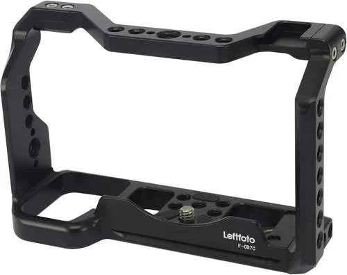 Vista 2 de Jaula completa para cámara Sony Alpha 7C A7C, soporte de extensión para micrófono de relleno, accesorios de filmación, con zapata fría/llave