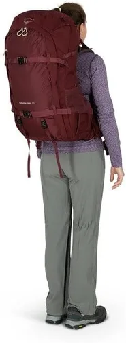 Vista 6 de Osprey Fairview Trek 50L Mochila de viaje para mujer, color rojo circón