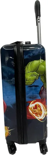 Vista 4 de Fast Forward Spiderman - Maleta de viaje de 20 pulgadas con ruedas para niños, Avengers, Equipaje giratorio
