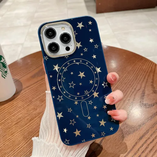 Vista 2 de ZCDAYE Magnetic Case for iPhone 14 / iPhone 13, Mystery Pentagram Star Pattern Phone Case Compatible with Magsafe, PC Back TPU Bumper Shockproof