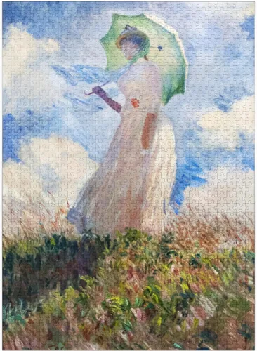 Vista 8 de MyPuzzle Claude Monets Suzanne Hoschedé 1886 - Rompecabezas prémium de 100 piezas para adultos