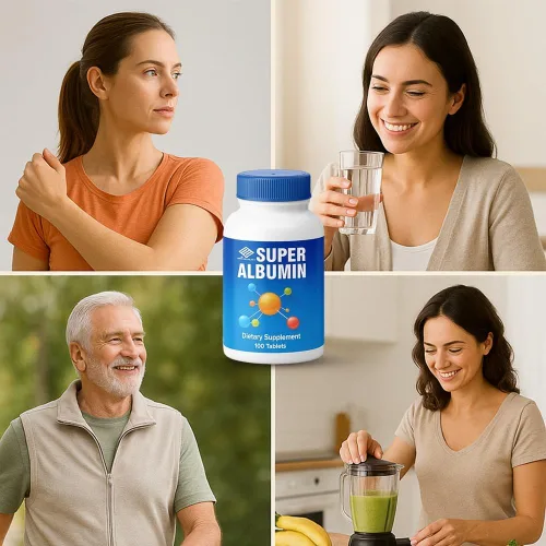 Vista 4 de Súper albúmina - Suplemento de proteína hidrolizada y aminoácidos 100 tabletas Apoya la reparación de tejidos, la salud celular y el equilibrio