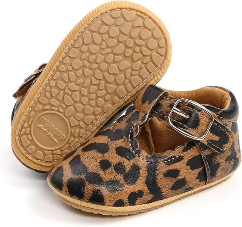 Vista 4 de SOFMUO Zapatos deportivos de piel sintética para bebés, niños y niñas, con suela de goma suave, mocasines Oxford para recién nacidos