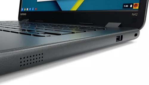 Vista 4 de Lenovo 14" IdeaPad N42 – 20 Chromebook, Intel N3060 Dual-Core, 16 GB eMMC de SSD, 4 GB DDR3, 802.11 ac, Bluetooth, ChromeOS (Refurbished Certificado)