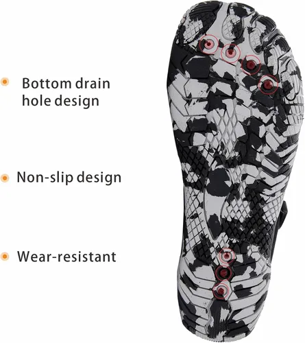 Vista 3 de Zapatos de agua para hombre, zapatos de agua para hombre, zapatos de playa de secado rápido, zapatos deportivos suaves con agujero de drenaje