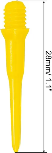 Vista 2 de PATIKIL Puntas de dardos de plástico, 2BA hilo suave dardo punta de plástico punta suave accesorios de dardo Amarillo