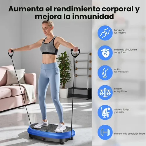 Vista 7 de HVX Vibration Plate Exercise Machine for Lymphatic Drainage, Vibrating Fitness Platform 450 lbs Capacity Full Body Shaker Workout Equipment