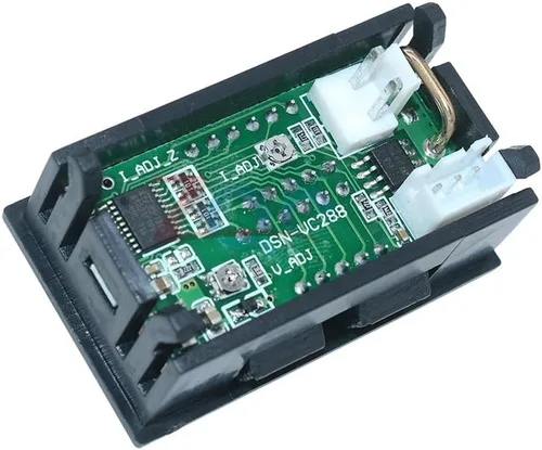 Vista 4 de HiLetgo 2pcs 0.28" Voltímetro Digital Amperímetro DC 100V 10A Amp Voltaje Medidor de Corriente Probador 0.28 Pulgadas 3 Bits Azul + Rojo Doble