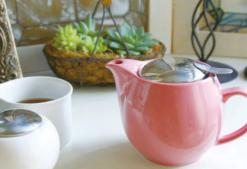 Vista 8 de ZERO JAPAN - Tetera redonda de 15 oz (450 cc) con tapa SLS e infusor de tomate