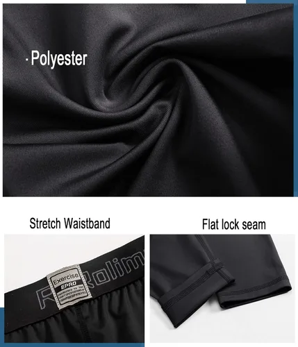 Vista 5 de Paquete de 4 o 3 leggings de compresión para niños y jóvenes, pantalones atléticos, capa base deportiva para niños, equipo frío